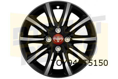 Toyota Aygo velg Aluminium 15'' 10-spaaks mat zwart / gepoli, Auto-onderdelen, Banden en Velgen, Band(en), 15 inch, Personenwagen