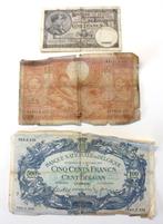 België, 3 bankbiljetten, Los biljet, Ophalen of Verzenden