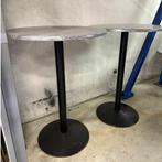 Ronde statafels gemarmerd kunstblad (hoge uitvoering), Huis en Inrichting, Ophalen, Gebruikt