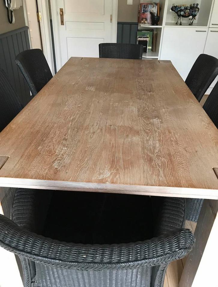 Massieve eiken hoge kwaliteits eettafel 190x100, Huis en Inrichting, Tafels | Eettafels, Gebruikt, 50 tot 100 cm, 150 tot 200 cm