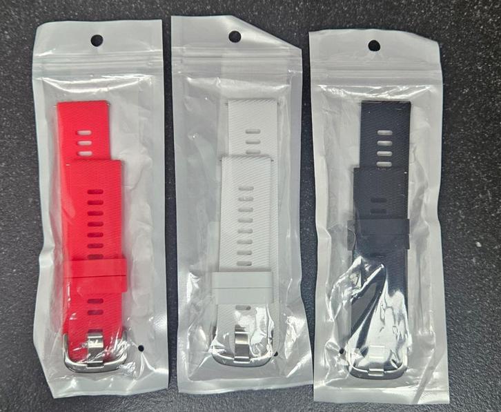 Nieuwe Garmin Bandjes (22mm Quick Release)- Rood, Zwart, Wit, Handtassen en Accessoires, Sporthorloges, Nieuw, Rood, Ophalen of Verzenden