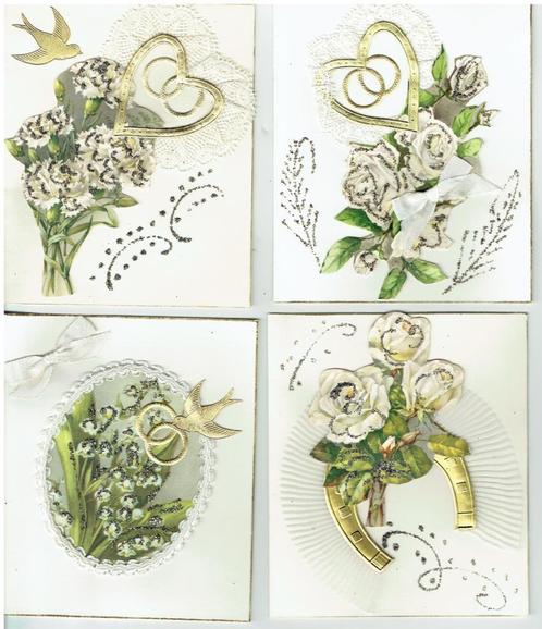 Lot van 11 felicitatiekaartjes (Verzam-094), Verzamelen, Foto's en Prenten, Gebruikt, Prent, Overige onderwerpen, 1940 tot 1960