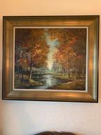 Schildery. 88 op 78 cm van Devos. Houten kader, Enlèvement