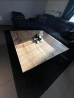 Table basse industrielle en bois de manguier, Maison & Meubles, Tables | Tables de salon, Comme neuf, 50 à 100 cm, Industrieel