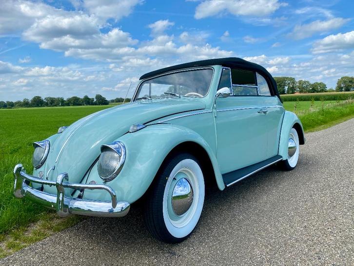 VW Kever cabrio uit 1963 van de 2e eigenaar als nieuw, Auto's, Volkswagen, Particulier, Beetle (Kever), Benzine, Euro 1, Cabriolet