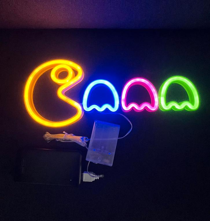 Lampe au néon Pac-Man, Collections, Marques & Objets publicitaires, Neuf, Table lumineuse ou lampe (néon), Enlèvement ou Envoi