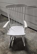 Schommelstoel, Ophalen, Wit, Hout