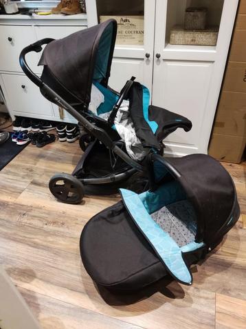 X-Lander X-Cite Sea Blue Kinderwagen + reiswieg + luiertas beschikbaar voor biedingen