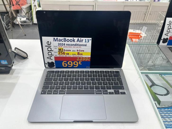 Gerenoveerde MacBook Air 13" 2024-pc, Computers en Software, Apple Macbooks, Zo goed als nieuw, MacBook Air, 13 inch, 3 tot 4 Ghz