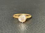 Gouden ring met natuurlijke diamant 1.42ct! certificaat GIA!, Handtassen en Accessoires, Ringen, Nieuw, Ophalen of Verzenden, 17 tot 18
