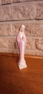Porseleinen roze Maria beeldje .., Verzamelen, Religie, Ophalen of Verzenden, Zo goed als nieuw, Beeld(je)