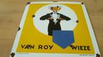 Wieze Emaille Reclamebord  1958 afmetingen  40 cm x  40 cm, Verzamelen, Ophalen of Verzenden, Gebruikt, Reclamebord