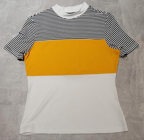 T-shirt ligné noir et blanc,avec couleur moutardes en T M., Vêtements | Femmes, T-shirts, Neuf, Taille 38/40 (M), Autres couleurs