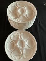 12 Assiettes huîtres, Keramiek, Ophalen of Verzenden, Zo goed als nieuw, Bord(en)