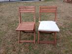 2 nieuwe houten tuinstoelen met kussen ( met velcro) i, Tuin en Terras, Ophalen, Nieuw, Hout