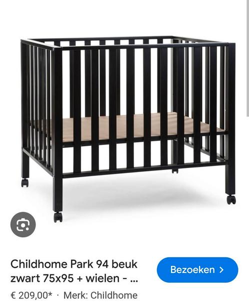 Park ( zwart ) + toebehoren te koop, Kinderen en Baby's, Babyparken, Gebruikt, In hoogte verstelbaar, Boxkleed, Wieltjes, Ophalen