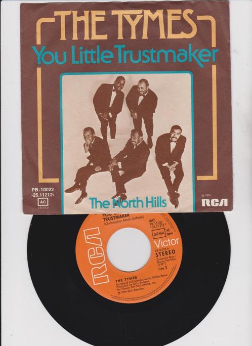 The Tymes – You Little Trustmaker   SOUL  1974, Cd's en Dvd's, Vinyl Singles, Zo goed als nieuw, Single, R&B en Soul, 7 inch, Ophalen of Verzenden