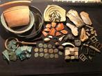 SUPER lot Bodemvondsten munten glas fibula brons Romeins e.a, Antiek en Kunst, Ophalen of Verzenden