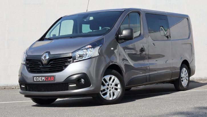 Renault Trafic Bi-Turbo DUBBELE CABINE 5pl., Auto's, Bestelwagens en Lichte vracht, Bedrijf, Te koop, ABS, Achteruitrijcamera