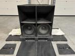 2x Martin Audio W8S 18"/15" sub + wheels + cover!, Ophalen of Verzenden, Gebruikt, 120 watt of meer, Subwoofer