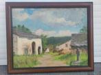 huile sur panneau paysage ardennais signe jul mativa, Antiquités & Art, Enlèvement ou Envoi