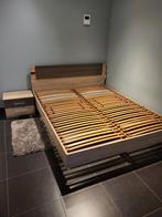 Bed en lattenbodem 160*200cm en 2 nachtkastjes, Ophalen, Zo goed als nieuw, 160 cm