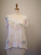T-shirt met half transparant rugpand, Wit, Zonder mouw, Gedragen, Ophalen