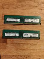 Crucial 32gb ddr4 2133 ram (2 x 16gb), Computers en Software, RAM geheugen, Gebruikt, Verzenden, DDR4, Desktop