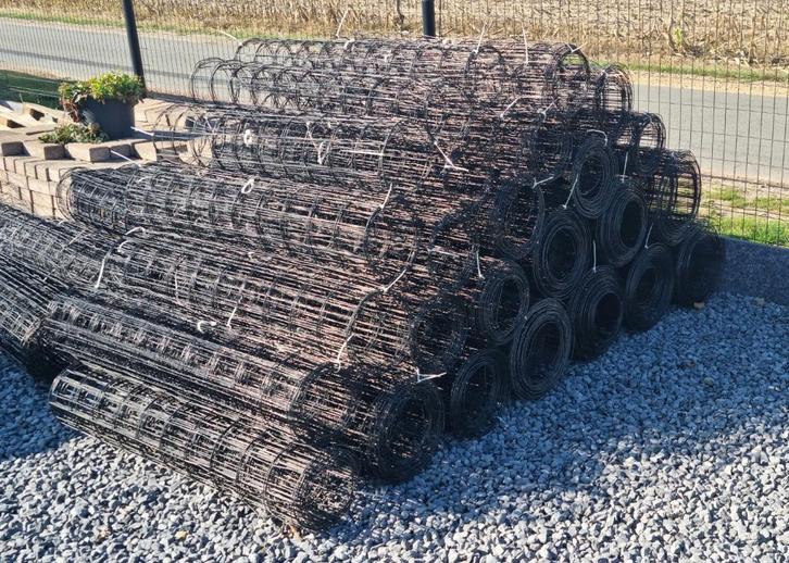 Verschillende stukken zwarte tuingaas - 1m hoog, Tuin en Terras, Gaas en Draad, Zo goed als nieuw, Ophalen