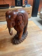 Beeldhouwwerk hout olifant Bull, Antiek en Kunst, Ophalen of Verzenden