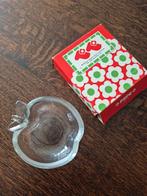 Vintage appel asbak in dik glas en originele verpakking, Antiek en Kunst, Ophalen