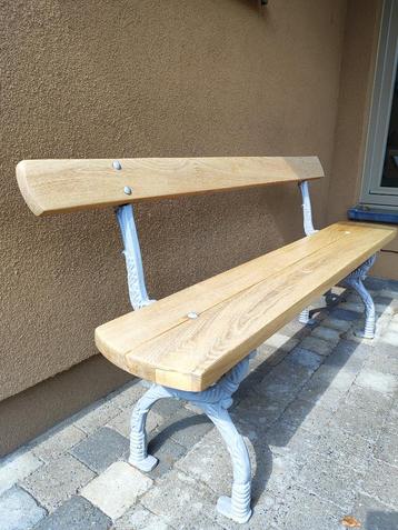 Charmante gietijzeren/houten tuinbank, Tuin en Terras, Tuinbanken, Ophalen, Zo goed als nieuw, Hout
