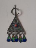 Belle fibule kabyle ancienne argent et corail, Enlèvement ou Envoi, Argent