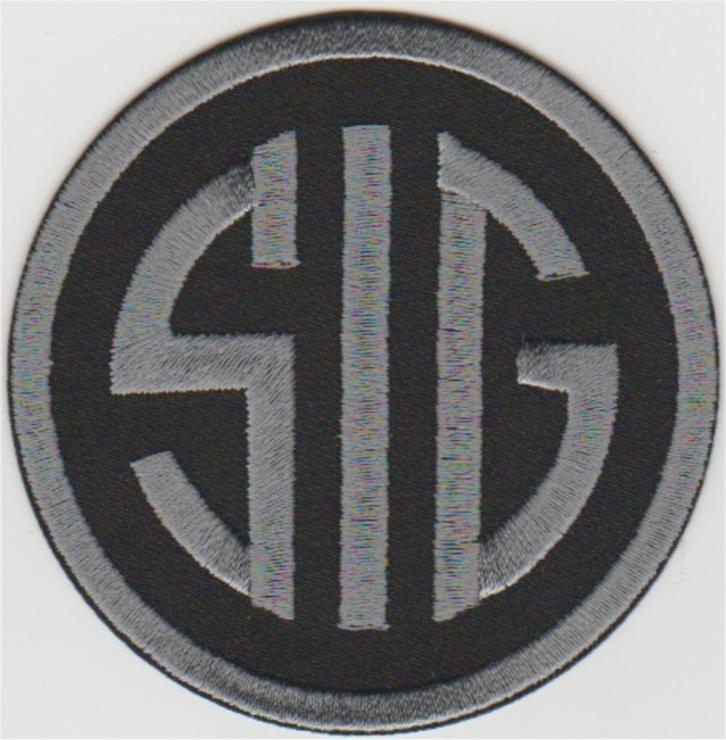 Sig Sauer stoffen opstrijk patch embleem #3, Verzamelen, Kleding en Patronen, Nieuw, Verzenden