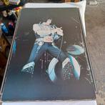 Grote Elvis foto op hardboard., Verzamelen, Muziek, Artiesten en Beroemdheden, Gebruikt, Ophalen of Verzenden