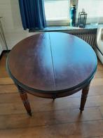 Ronde antieke eettafel uitschuifbaar, Huis en Inrichting, Tafels | Eettafels, Ophalen, Gebruikt, 50 tot 100 cm, 50 tot 100 cm