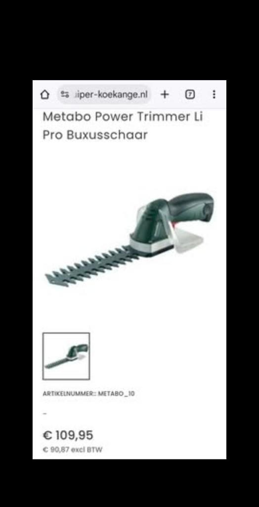 Heggeschaar op batterijen, Tuin en Terras, Heggenscharen, Zo goed als nieuw, Ophalen