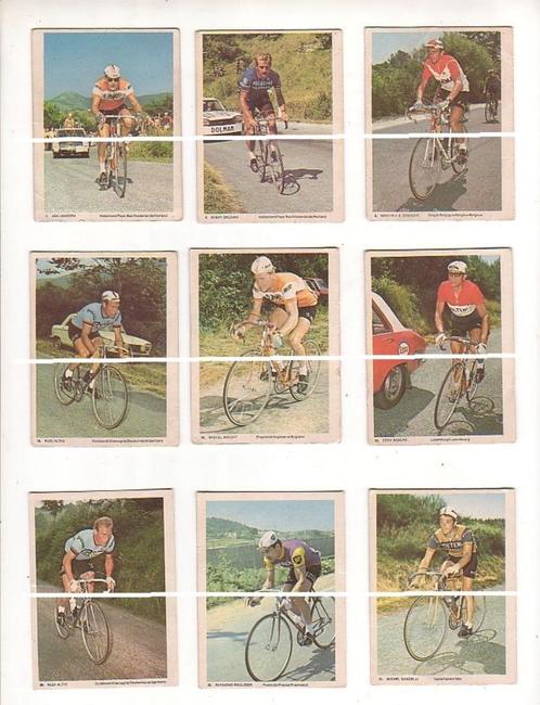 Oude wielrenners - prenten 7,7 x 5,8 cm / karton, Verzamelen, Sportartikelen en Voetbal, Gebruikt, Poster, Plaatje of Sticker