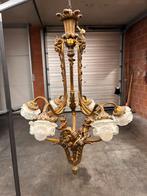 Bronzen luchter met engeltjes, Antiek en Kunst, Ophalen