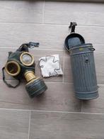 Duits wo2 gasmasker m38 compleet 1943, Verzamelen, Ophalen of Verzenden