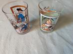 2 glazen van Kuifje, Verzamelen, Glas en Drinkglazen, Ophalen of Verzenden, Zo goed als nieuw