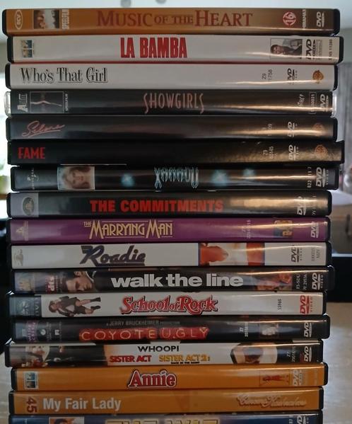 Musicals/muziek/dansfilms 27 stuks, Cd's en Dvd's, Dvd's | Muziek en Concerten, Zo goed als nieuw, Muziek en Concerten, Alle leeftijden