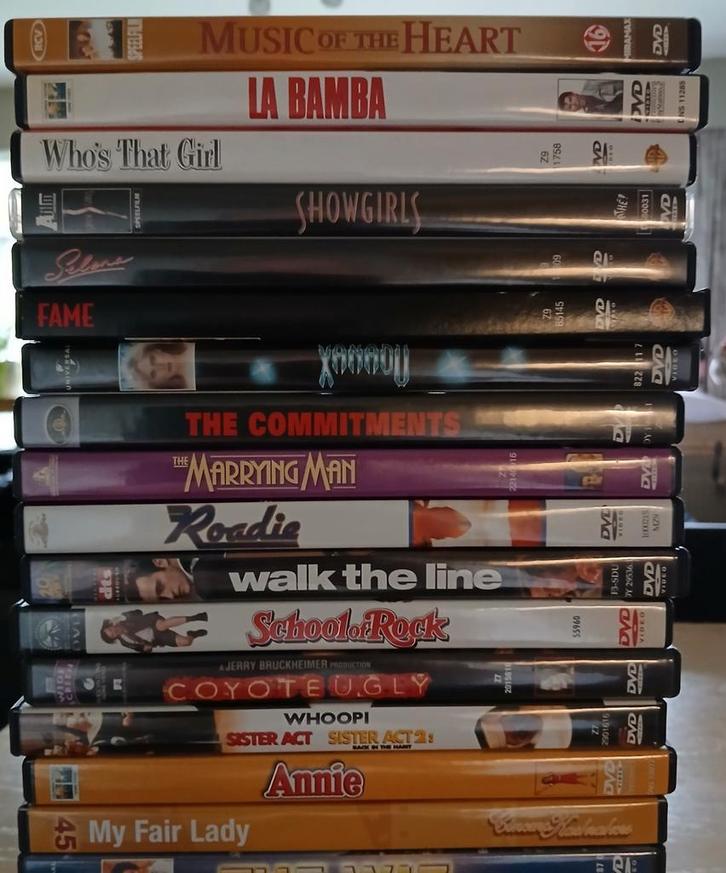 Musicals/muziek/dansfilms 27 stuks, Cd's en Dvd's, Dvd's | Muziek en Concerten, Zo goed als nieuw, Muziek en Concerten, Alle leeftijden