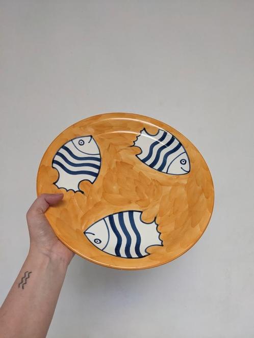 vintage vissen schaal, Huis en Inrichting, Keuken | Servies, Zo goed als nieuw, Schaal of Schalen, Keramiek, Ophalen of Verzenden