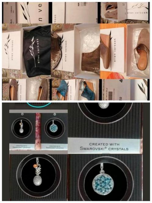 ✓NEW = 80 x SIERADEN SWAROVSKI - 6 x SCHOENEN ELLEN VERBEEK, Diversen, Rommelmarktspullen, Nieuw, Ophalen