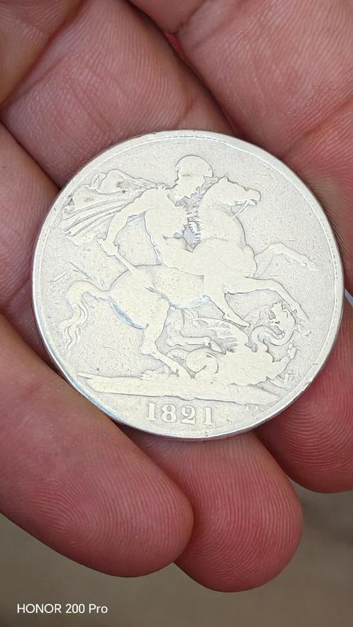 Grand Britannia, 1 Crown 1821,George IV..zilver Crown .., Postzegels en Munten, Munten | Europa | Niet-Euromunten, Losse munt