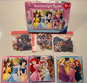 Ravensburger puzzel - Disney Princess (3x 49stuks)
