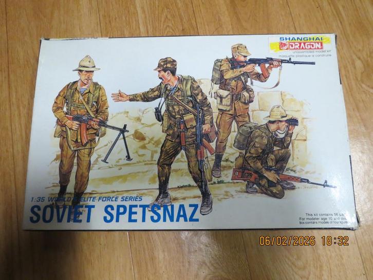 Figurines Spetsnaz Soviétiques 1/35e, Hobby en Vrije tijd, Modelbouw | Figuren en Diorama's, Zo goed als nieuw, Figuur of Figuren