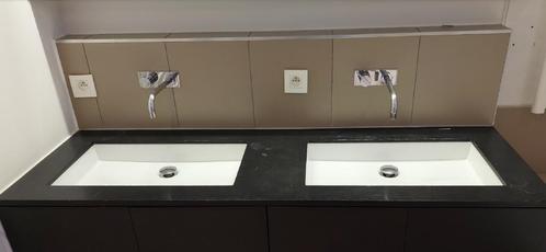 Deux lavabos jumeaux, Doe-het-zelf en Bouw, Sanitair, Gebruikt, Wastafel, Ophalen