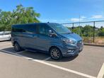 : Ford Tourneo Custom L2H1 185 mHev Titanium X, Auto's, Ford, Voorwielaandrijving, Monovolume, Blauw, Leder
